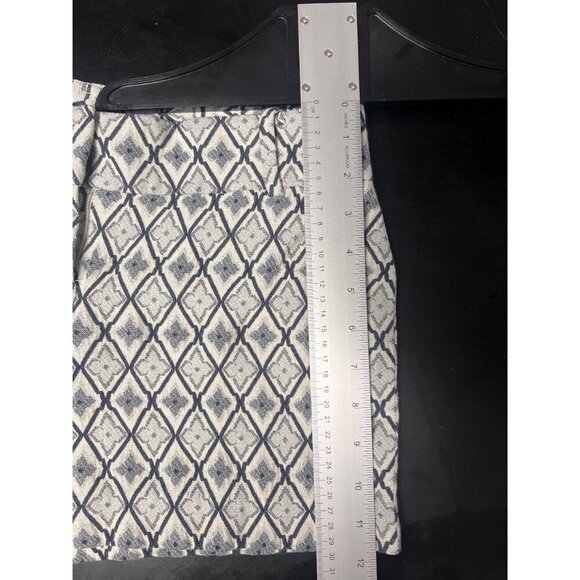 Ann Taylor Loft Women 0 White/Blue Geometric Print Shorts Beach Resort Wear - Picture 8 of 8